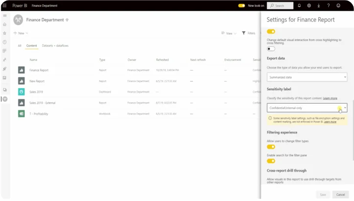 Rapports Power BI mis à disposition